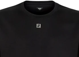 Sizing FENDI SS24 黑色標誌貼花寬鬆版T恤 FY0936ARYYF0QA1