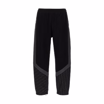 FENDI SS24 Black Logo Jogger Pants with Casual Design. FAB645AN67F1N6F