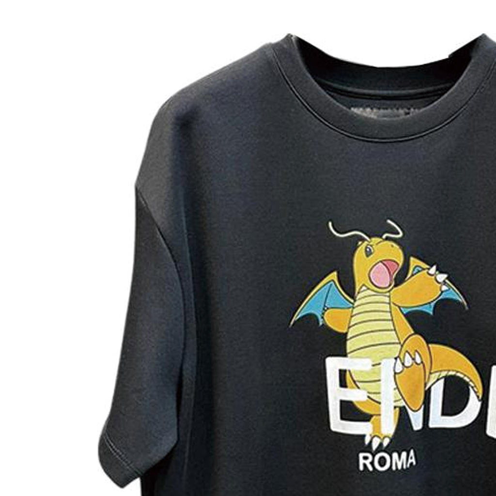 Details for 芬迪 SS24 黑色卡通印花标志休闲圆领T恤 FY1144AQJLF0QA1