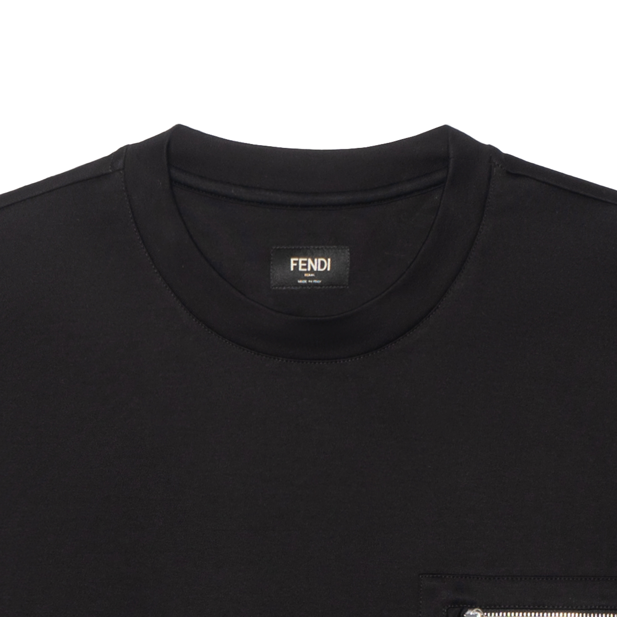 Cheap FENDI SS24 黑色印花寬鬆休閒圓領短袖T恤。 FY0936ARYRF0QA1