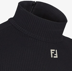FENDI SS24 Hitam Ribbed Turtleneck Slim Fit Knit Shirt. FY1281AR6SF0QA1 Shop FENDI SS24 Hitam Ribbed Turtleneck Slim Fit Knit Shirt. FY1281AR6SF0QA1