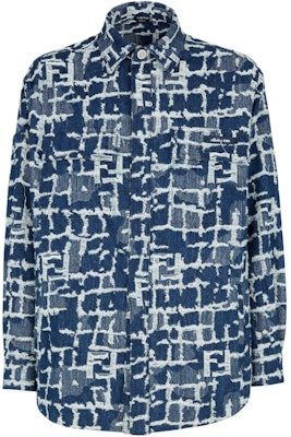 FENDI Jaket Denim Biru SS24 dengan Logo, Kancing Depan, Fit Santai. FW1292AR9NF0UV2 Buy FENDI Jaket Denim Biru SS24 dengan Logo, Kancing Depan, Fit Santai. FW1292AR9NF0UV2