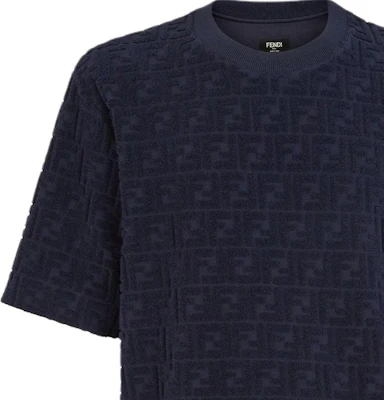 FENDI SS24 Baju-T Biru Longgar Logo Timbol Leher Bulat. FY0936ARYPF0QB0 Purchase FENDI SS24 Baju-T Biru Longgar Logo Timbol Leher Bulat. FY0936ARYPF0QB0