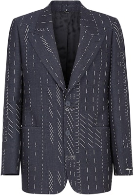 FENDI SS24 Blue Logo Patch Jacquard Single-Breasted Blazer. FJ0768AR91F03LQ Buy FENDI SS24 Blue Logo Patch Jacquard Single-Breasted Blazer. FJ0768AR91F03LQ
