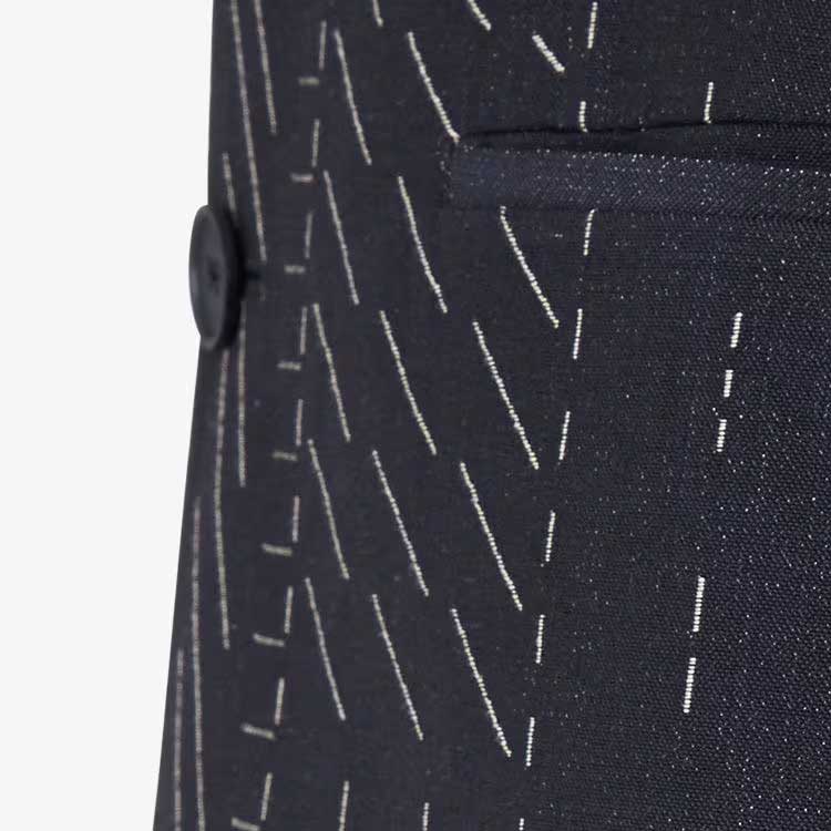 Sizing FENDI SS24 蓝色标志贴花提花单排扣西装外套 FJ0768AR91F03LQ