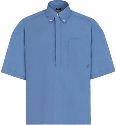 FENDI SS24 Blue Polo Shirt with Solid Color and Embroidered Logo. FS1287ARX4F0GCT Order FENDI SS24 Blue Polo Shirt with Solid Color and Embroidered Logo. FS1287ARX4F0GCT