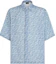 Buy 펜디 SS24 로고 프린트 스냅 버튼 블루 반팔 셔츠. FS0795AR62F0GCT