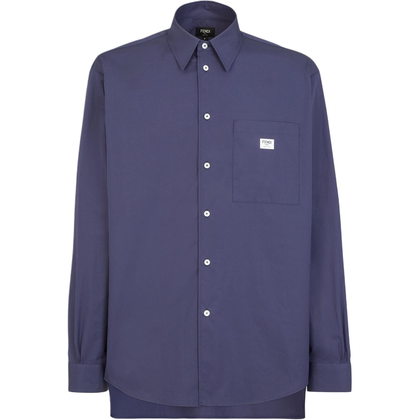 FENDI SS24  Blue Solid Color Long Sleeve Button-Up Shirt. FS1285ARXOF04V6 圖 2