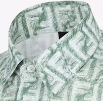 Cheap FENDI SS24 綠色短袖襯衫 全版LOGO印花設計 FS0795AR62F1MTQ