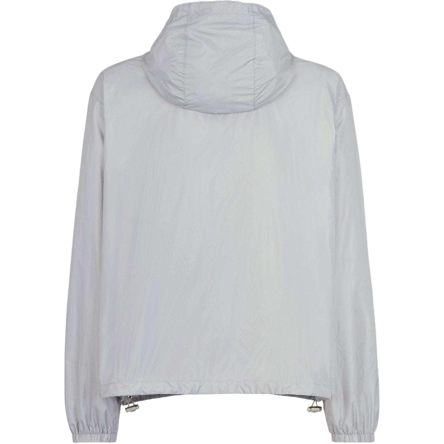 Lookbook 芬迪 SS24 灰色徽标贴饰拉链连帽夹克外套. FAA935ARY6F0HH3