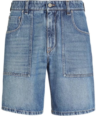 FENDI SS24 Straight-Leg Denim Shorts with Logo Patch Blue. FLP358AS02F0RBB Order FENDI SS24 Straight-Leg Denim Shorts with Logo Patch Blue. FLP358AS02F0RBB