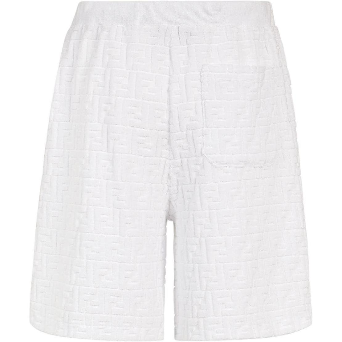 Lookbook 펜디 SS24 화이트 로고 엘라스틱 캐주얼 쇼츠. FB0689ARYPF0QA0