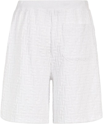 펜디 SS24 화이트 로고 엘라스틱 캐주얼 쇼츠. FB0689ARYPF0QA0 Lookbook 펜디 SS24 화이트 로고 엘라스틱 캐주얼 쇼츠. FB0689ARYPF0QA0