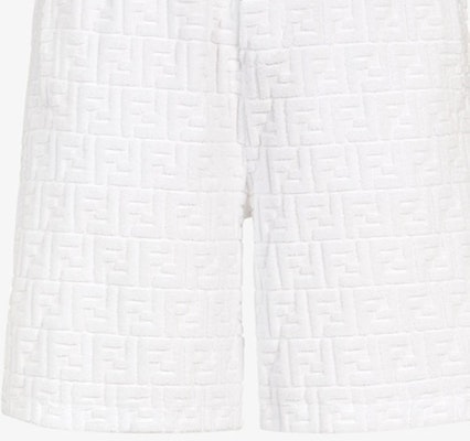 펜디 SS24 화이트 로고 엘라스틱 캐주얼 쇼츠. FB0689ARYPF0QA0 Sizing 펜디 SS24 화이트 로고 엘라스틱 캐주얼 쇼츠. FB0689ARYPF0QA0