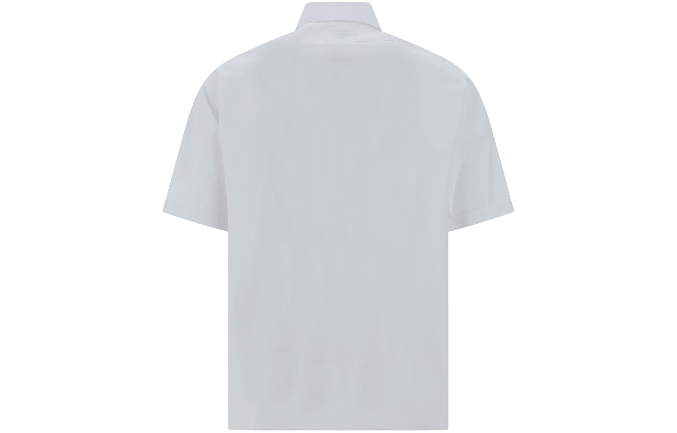 Lookbook 芬迪 SS24 白色短袖衬衫 带字母刺绣和衣领 FS0795AR64F0QA0