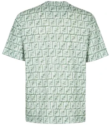 FENDI SS24 全版Logo綠色寬鬆版型男士T恤。 FY0936AR79F1MTQ Lookbook FENDI SS24 全版Logo綠色寬鬆版型男士T恤。 FY0936AR79F1MTQ