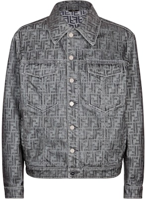 FENDI SS24 Jaket Denim Logo Print Abu Lengan Panjang Gaya Berkerah. FW0428APSWF1LUY Buy FENDI SS24 Jaket Denim Logo Print Abu Lengan Panjang Gaya Berkerah. FW0428APSWF1LUY