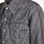 Shop FENDI SS24 Jaket Denim Logo Print Abu Lengan Panjang Gaya Berkerah. FW0428APSWF1LUY