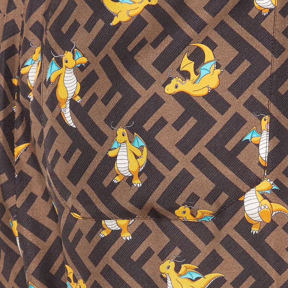 Details for 芬迪 SS24 精灵宝可梦印花拉链休闲裤 棕色 男款 FB0748AQIOF0ZA0