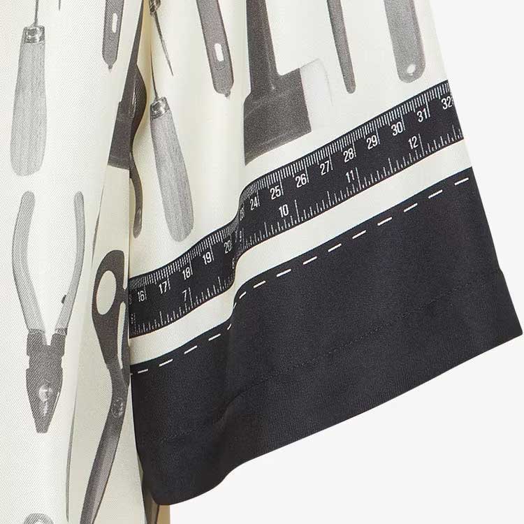 FENDI SS24 Utility Print Short-Sleeve Button-Up Shirt White FS0966AR65F1MTG 圖 5