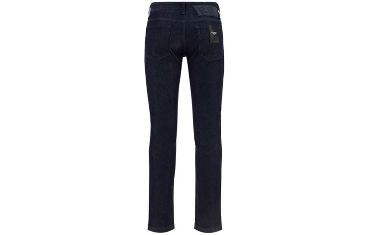 Lookbook FENDI Seluar Denim Biru Potongan Lurus Mid-Rise. FLP201AG94F0QG0