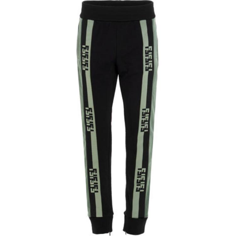 FENDI Striped Patchwork Knit Jogger Pants - Unisex Colorblock Design. FAB562A529F1DS9