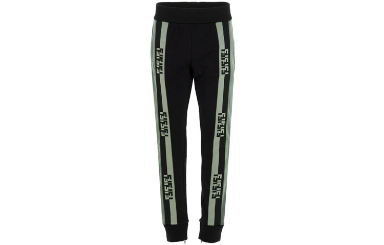 Order FENDI 条纹拼接针织运动裤 - 男女同款彩色拼接设计. FAB562A529F1DS9