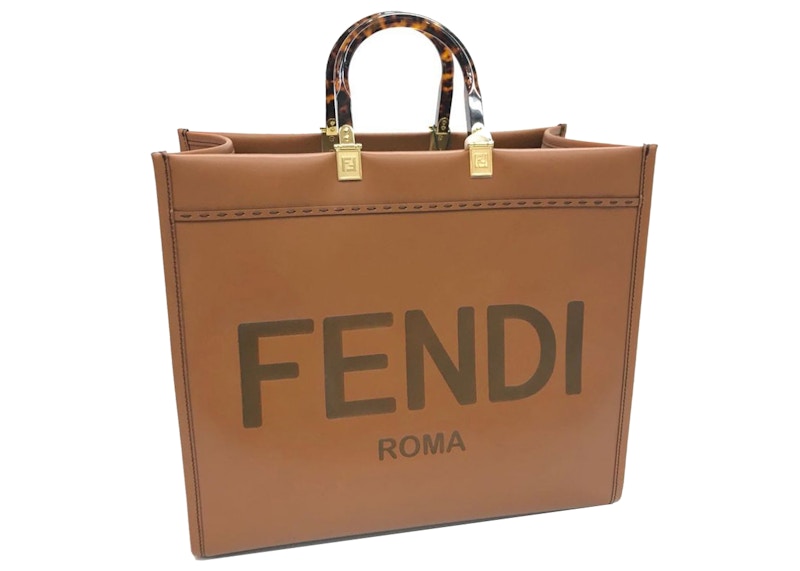 Fendi Sunshine Shopper Large Dark Brown