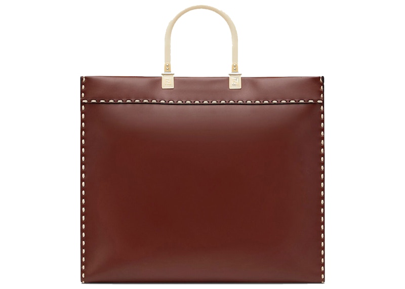 Order Fendi Sunshine Shopper Tote Sederhana Coklat
