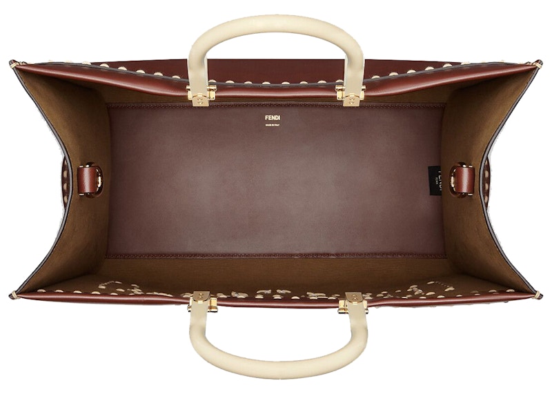 Lookbook Fendi Sunshine Shopper Tote Sederhana Coklat