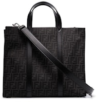 Fendi Tote Bag FF Monogram Jacquard Black/Grey Fendi Tote Bag FF Monogram Jacquard Black/Grey