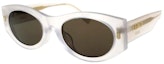 Order FENDI Unisex Oval Sunglasses White with Logo Temples FE40125F-21E