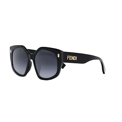FENDI UV Protection Irregular Black Sunglasses Unisex FE40017I-01W-55