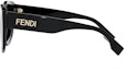 Shop FENDI UV Protection Irregular Black Sunglasses Unisex FE40017I-01W-55