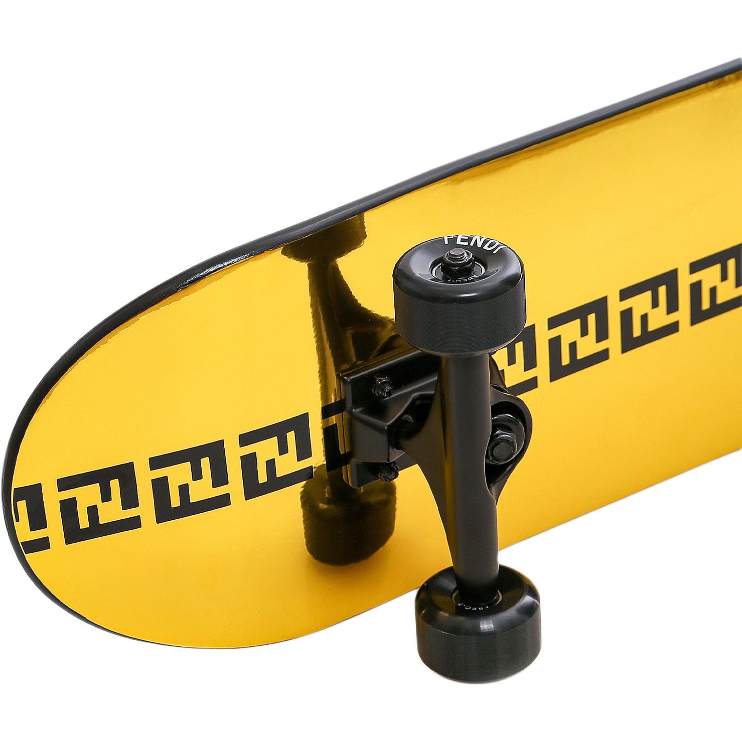 FENDI Versace Logo Print Freestyle Wooden Skateboard for Men 7AS109AJI4F0QU2 圖 4