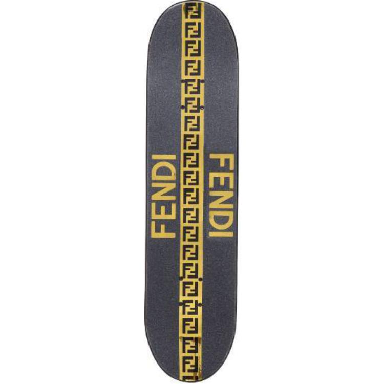FENDI Versace Logo Print Freestyle Wooden Skateboard for Men 7AS109AJI4F0QU2 圖 6