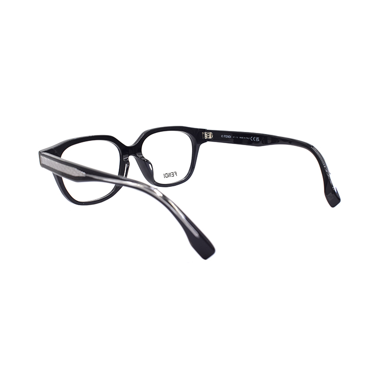 Shop FENDI 男士时尚黑色不规则光学眼镜框 Vibrant 系列. FE50048F-001