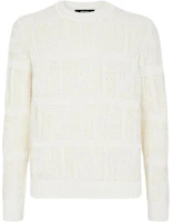 Fendi White Crewneck Long Sleeve Pullover Sweatshirt FZX091AR82F0LWU Fendi White Crewneck Long Sleeve Pullover Sweatshirt FZX091AR82F0LWU