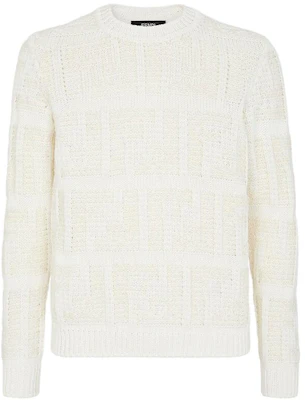 フェンディ ホワイト クルーネック 長袖 プルオーバー スウェットシャツ FZX091AR82F0LWU Order フェンディ ホワイト クルーネック 長袖 プルオーバー スウェットシャツ FZX091AR82F0LWU