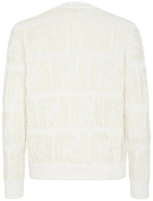 フェンディ ホワイト クルーネック 長袖 プルオーバー スウェットシャツ FZX091AR82F0LWU Lookbook フェンディ ホワイト クルーネック 長袖 プルオーバー スウェットシャツ FZX091AR82F0LWU