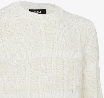 フェンディ ホワイト クルーネック 長袖 プルオーバー スウェットシャツ FZX091AR82F0LWU Shop フェンディ ホワイト クルーネック 長袖 プルオーバー スウェットシャツ FZX091AR82F0LWU