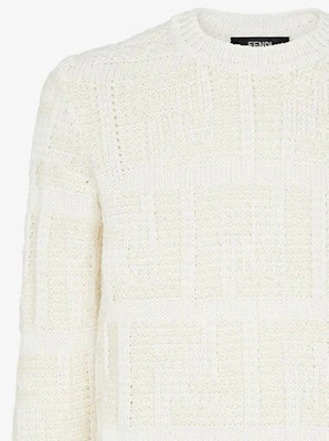 フェンディ ホワイト クルーネック 長袖 プルオーバー スウェットシャツ FZX091AR82F0LWU Purchase フェンディ ホワイト クルーネック 長袖 プルオーバー スウェットシャツ FZX091AR82F0LWU