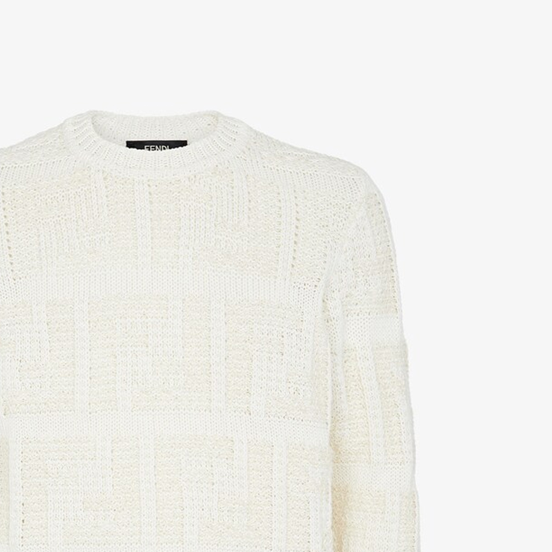 Details for フェンディ ホワイト クルーネック 長袖 プルオーバー スウェットシャツ FZX091AR82F0LWU