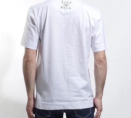 FENDI Baju-T Lengan Pendek Reka Monster Lukisan Tangan Putih FY0936A6ZOF0QA0 Shop FENDI Baju-T Lengan Pendek Reka Monster Lukisan Tangan Putih FY0936A6ZOF0QA0