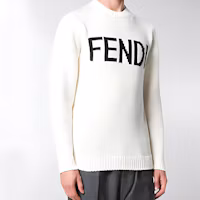 Details for FENDI 白色Logo羊毛提花針織套頭毛衣 FZZ387A3M3F0QA0