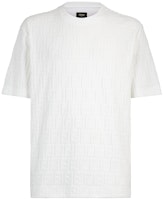 FENDI White Suede Short Sleeve T-Shirt FY0936AA8AF0QA0 FENDI White Suede Short Sleeve T-Shirt FY0936AA8AF0QA0