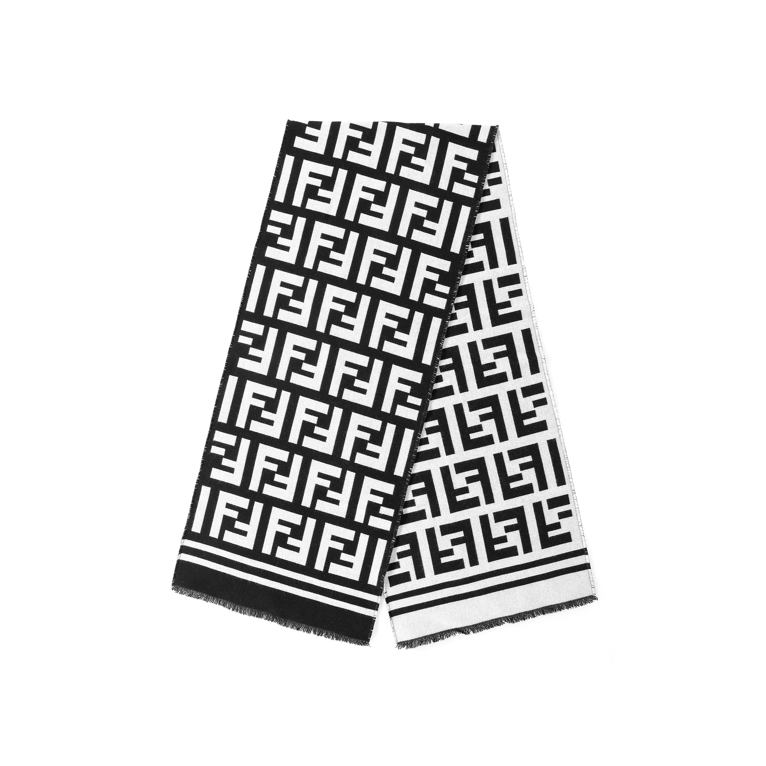 FENDI Wool Knit Scarf Black Unisex Couple's Fashion Korea/Western Trend FXS424A3Q1F0QA1 圖 3