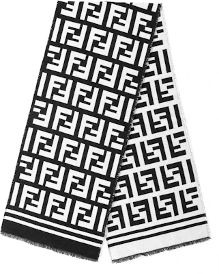 FENDI Selendang Rajut Wool Hitam Unisex Trend Fesyen Korea/Barat FXS424A3Q1F0QA1 Lookbook FENDI Selendang Rajut Wool Hitam Unisex Trend Fesyen Korea/Barat FXS424A3Q1F0QA1
