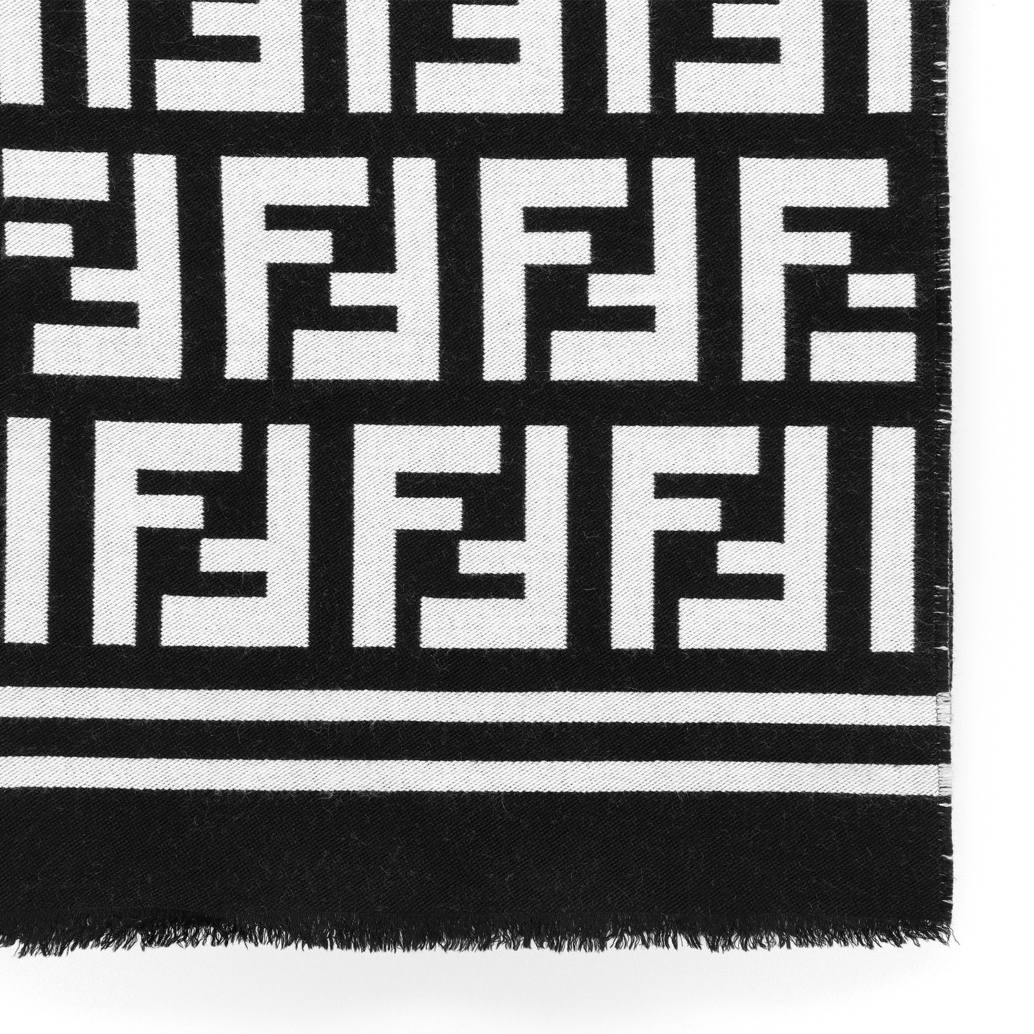 FENDI Wool Knit Scarf Black Unisex Couple's Fashion Korea/Western Trend FXS424A3Q1F0QA1 圖 4