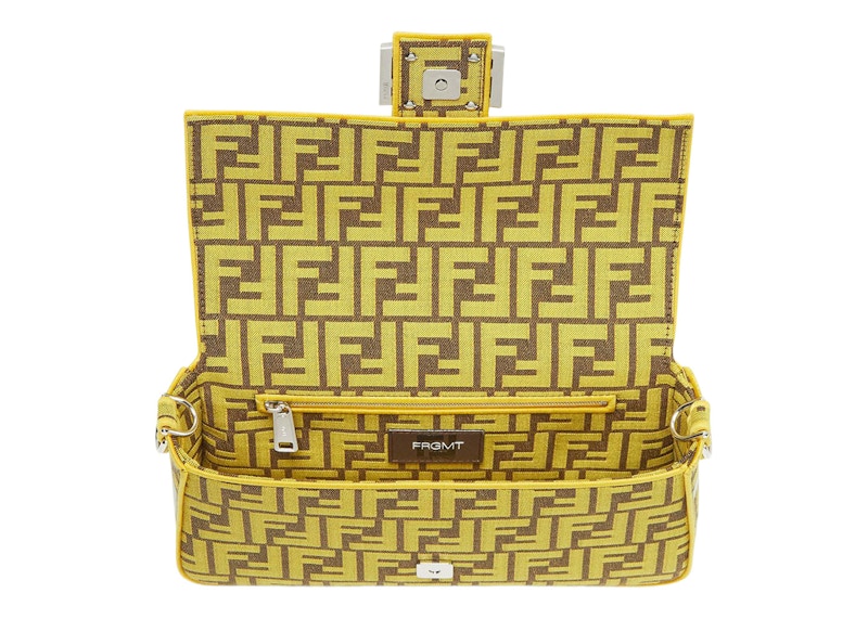Lookbook フェンディ x FRGMT FF ファブリック バッグ バゲット イエロー